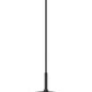 Z-Lite Renaud 7" 1-Light LED-Integrated Matte Black Steel Frame Feathered White Glass Shade Pendant Light