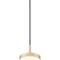 Z-Lite Renaud 7" 1-Light LED-Integrated Modern Gold Steel Frame Feathered White Glass Shade Pendant Light