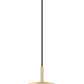 Z-Lite Renaud 7" 1-Light LED-Integrated Modern Gold Steel Frame Feathered White Glass Shade Pendant Light
