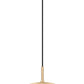 Z-Lite Renaud 7" 1-Light LED-Integrated Modern Gold Steel Frame Feathered White Glass Shade Pendant Light