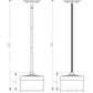 Z-Lite Renaud 7" 1-Light LED-Integrated Modern Gold Steel Frame Feathered White Glass Shade Pendant Light