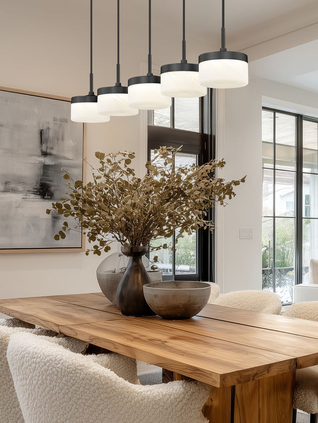 Z-Lite Renaud 7" 5-Light LED-Integrated Matte Black Steel Frame Feathered White Glass Shade Linear Chandelier