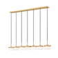 Z-Lite Renaud 7" 7-Light LED-Integrated Modern Gold Steel Frame Feathered White Glass Shade Linear Chandelier