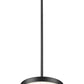 Z-Lite Renaud 9" 1-Light LED-Integrated Matte Black Steel Frame Feathered White Glass Shade Pendant Light