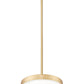 Z-Lite Renaud 9" 1-Light LED-Integrated Modern Gold Steel Frame Feathered White Glass Shade Pendant Light