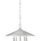 Z-Lite Rialto 22" 5-Light Candelabra Signature Pewter Steel Pendant Light