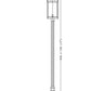 Z-Lite Roundhouse 12" W x 126" H 1-Light Black Aluminum Frame Clear Seedy Glass Shade Outdoor Post Mounted Fixture