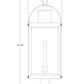 Z-Lite Roundhouse 12" W x 33" H 1-Light Black Outdoor Post Mount Fixture and Square Pier Mount With Clear Seedy Glass Shade
