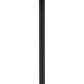 Z-Lite Roundhouse 24" W x 126" H 1-Light Black Aluminum Frame Clear Seedy Glass Shade Outdoor Post Mounted Fixture