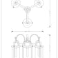 Z-Lite Roundhouse 569MP3-519P-BK 3-Light Black Aluminum Frame Clear Seedy Glass Shade Outdoor Post Mounted Fixture