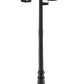 Z-Lite Roundhouse 569MP3-564P-BK 3-Light Black Aluminum Frame Clear Seedy Glass Shade Outdoor Post Mounted Fixture