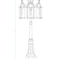 Z-Lite Roundhouse 569MP3-564P-BK 3-Light Black Aluminum Frame Clear Seedy Glass Shade Outdoor Post Mounted Fixture