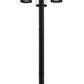 Z-Lite Roundhouse 569MP3-567P-BK 3-Light Black Aluminum Frame Clear Seedy Glass Shade Outdoor Post Mounted Fixture