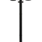 Z-Lite Roundhouse 569MP3-567P-BK 3-Light Black Aluminum Frame Clear Seedy Glass Shade Outdoor Post Mounted Fixture