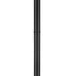 Z-Lite Roundhouse 9" W x 94" H 1-Light Black Aluminum Frame Clear Seedy Glass Shade Outdoor Post Mounted Fixture
