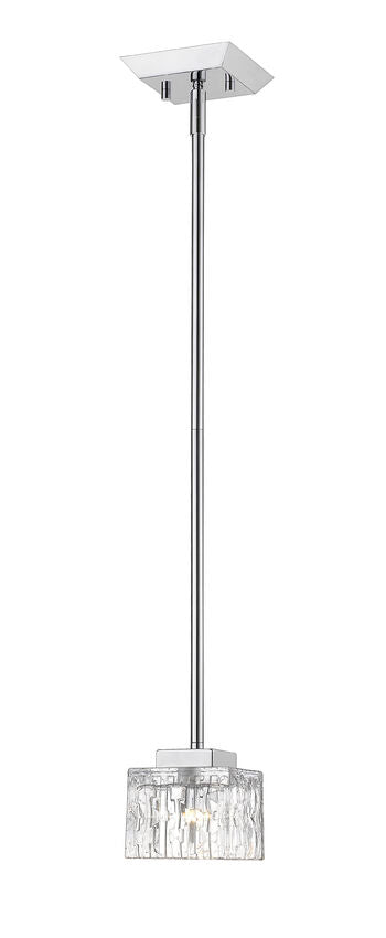 Z-Lite Rubicon 5" 1-Light Chrome Mini Pendant Light With Clear Glass Shade