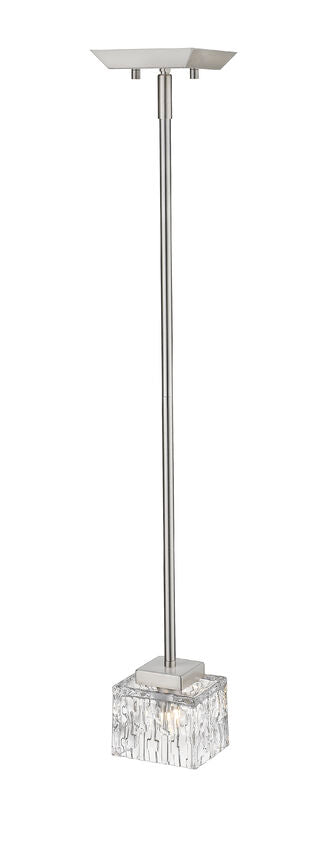 Z-Lite Rubicon 5" 1-Light LED Brushed Nickel Mini Pendant Light With Clear Glass Shade