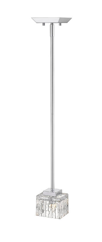 Z-Lite Rubicon 5" 1-Light LED Chrome Mini Pendant Light With Clear Glass Shade