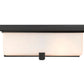 Z-Lite Sana 12" 4-Light Black Aluminum Outdoor Flush Mount With White Opal Glass Shade
