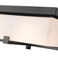 Z-Lite Sana 12" 4-Light Black Aluminum Outdoor Flush Mount With White Opal Glass Shade