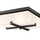 Z-Lite Sana 12" 4-Light Black Aluminum Outdoor Flush Mount With White Opal Glass Shade