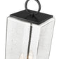 Z-Lite Sana 592PHBR-567P-BK 3-Light Black Aluminum Frame Clear Seedy Glass Shade Outdoor Post Mounted Fixture