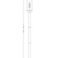 Z-Lite Sana 592PHBR-567P-BK 3-Light Black Aluminum Frame Clear Seedy Glass Shade Outdoor Post Mounted Fixture