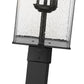 Z-Lite Sana 592PHBS-536P-BK 3-Light Black Aluminum Frame Clear Seedy Glass Shade Outdoor Post Mounted Fixture