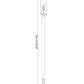 Z-Lite Sana 592PHBS-536P-BK 3-Light Black Aluminum Frame Clear Seedy Glass Shade Outdoor Post Mounted Fixture