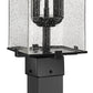 Z-Lite Sana 592PHMS-536P-BK 2-Light Black Aluminum Frame Clear Seedy Glass Shade Outdoor Post Mounted Fixture