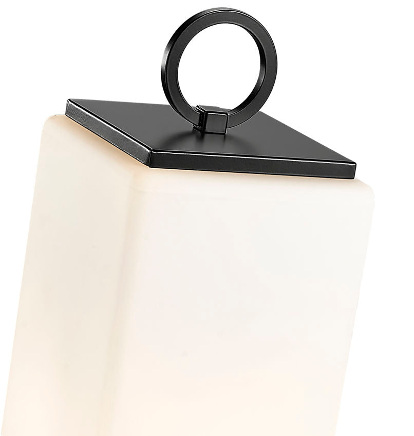 Z-Lite Sana 593PHMR-567P-BK 2-Light Aluminum Black Frame White Opal Glass Shade Outdoor Post Mounted Fixture