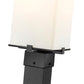 Z-Lite Sana 593PHMS-536P-BK 2-Light Aluminum Black Frame White Opal Glass Shade Outdoor Post Mounted Fixture