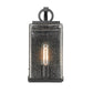 Z-Lite Sana 6" 1-Light Black Aluminum Outdoor Wall Sconce With Seedy Glass Shade