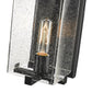 Z-Lite Sana 6" 1-Light Black Aluminum Outdoor Wall Sconce With Seedy Glass Shade