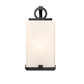 Z-Lite Sana 6" 1-Light Black Aluminum Outdoor Wall Sconce With White Opal Glass Shade