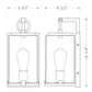Z-Lite Sana 6" 1-Light Black Aluminum Outdoor Wall Sconce With White Opal Glass Shade