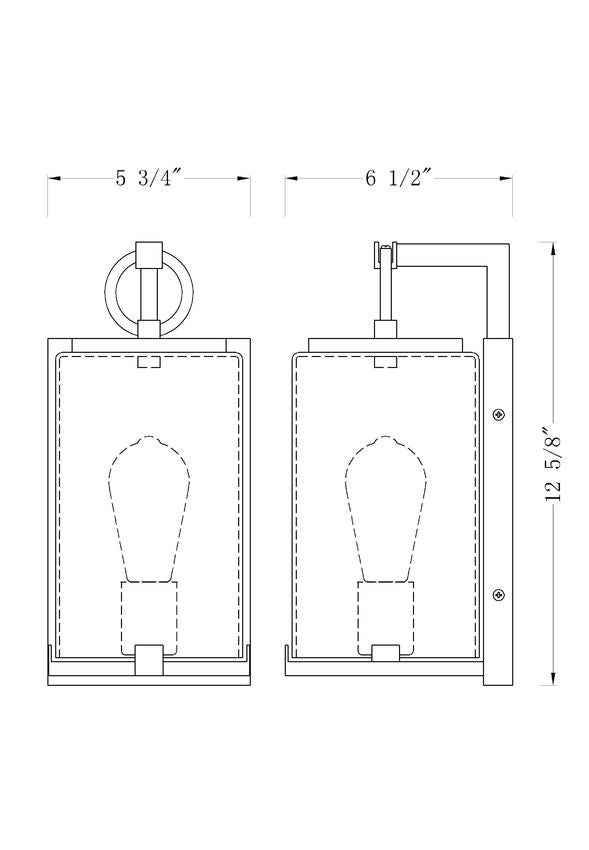 Z-Lite Sana 6" 1-Light Black Aluminum Outdoor Wall Sconce With White Opal Glass Shade