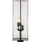 Z-Lite Sana 6" W x 27" H 3-Light Black Outdoor Post Mount Fixture With Seedy Glass Shade