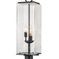 Z-Lite Sana 6" W x 27" H 3-Light Black Outdoor Post Mount Fixture With Seedy Glass Shade