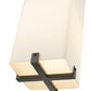 Z-Lite Sana 7" 1-Light Black Aluminum Outdoor Chain Mount Ceiling Fixture With White Opal Glass Shade