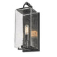 Z-Lite Sana 7" 1-Light Black Aluminum Outdoor Wall Sconce With Seedy Glass Shade