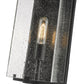 Z-Lite Sana 7" 1-Light Black Aluminum Outdoor Wall Sconce With Seedy Glass Shade