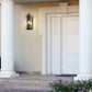 Z-Lite Sana 7" 1-Light Black Aluminum Outdoor Wall Sconce With Seedy Glass Shade