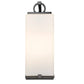Z-Lite Sana 7" 1-Light Black Aluminum Outdoor Wall Sconce With White Opal Glass Shade
