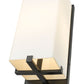 Z-Lite Sana 7" 1-Light Black Aluminum Outdoor Wall Sconce With White Opal Glass Shade