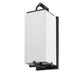 Z-Lite Sana 7" 1-Light Black Aluminum Outdoor Wall Sconce With White Opal Glass Shade