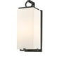 Z-Lite Sana 7" 1-Light Black Aluminum Outdoor Wall Sconce With White Opal Glass Shade