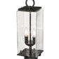 Z-Lite Sana 7" 2-Light Black Outdoor Post Mount Fixture With Seedy Glass Shade