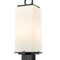 Z-Lite Sana 7" 2-Light Black Outdoor Post Mount Fixture With White Opal Glass Shade