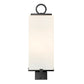 Z-Lite Sana 7" 2-Light Black Outdoor Post Mount Fixture With White Opal Glass Shade